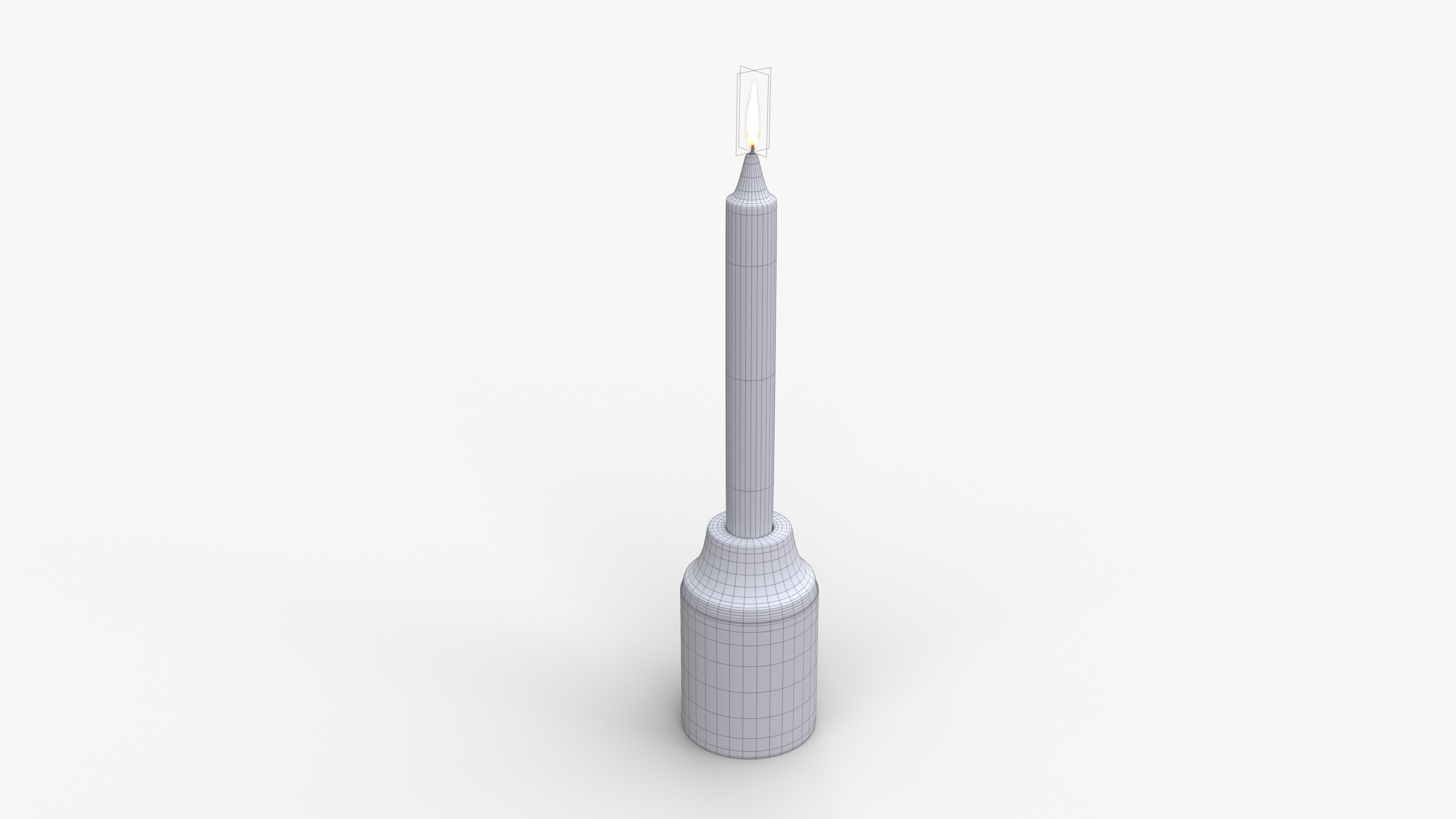 Low Marble Candleholder Low-poly 3D model_5