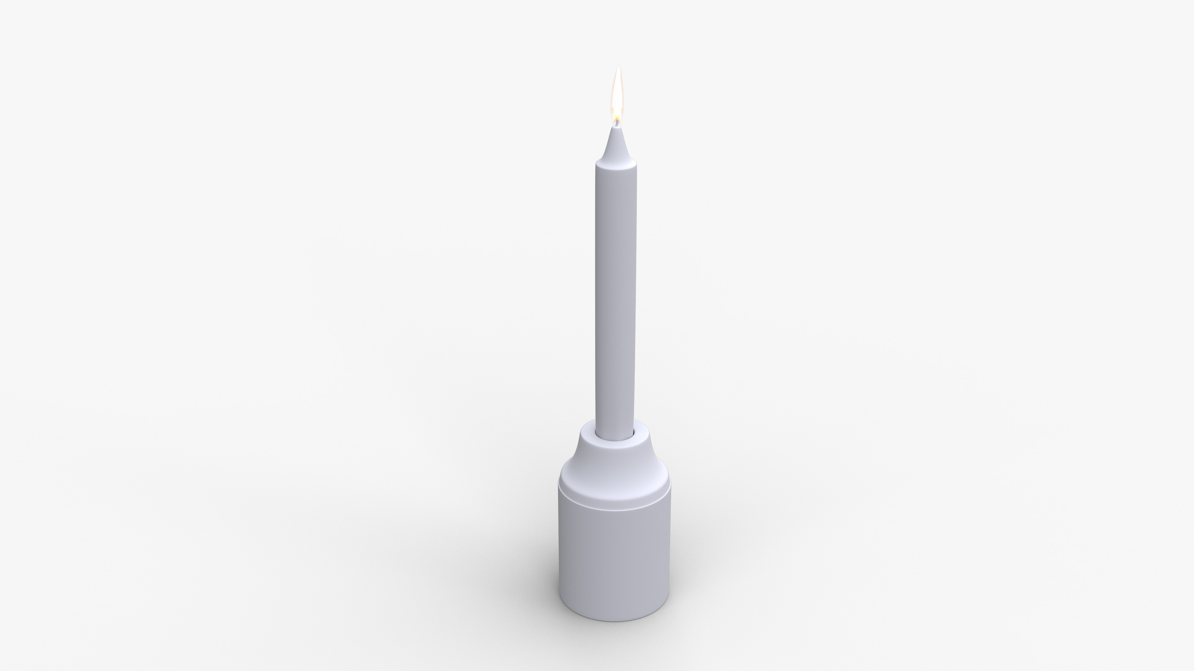 Low Marble Candleholder Low-poly 3D model_7