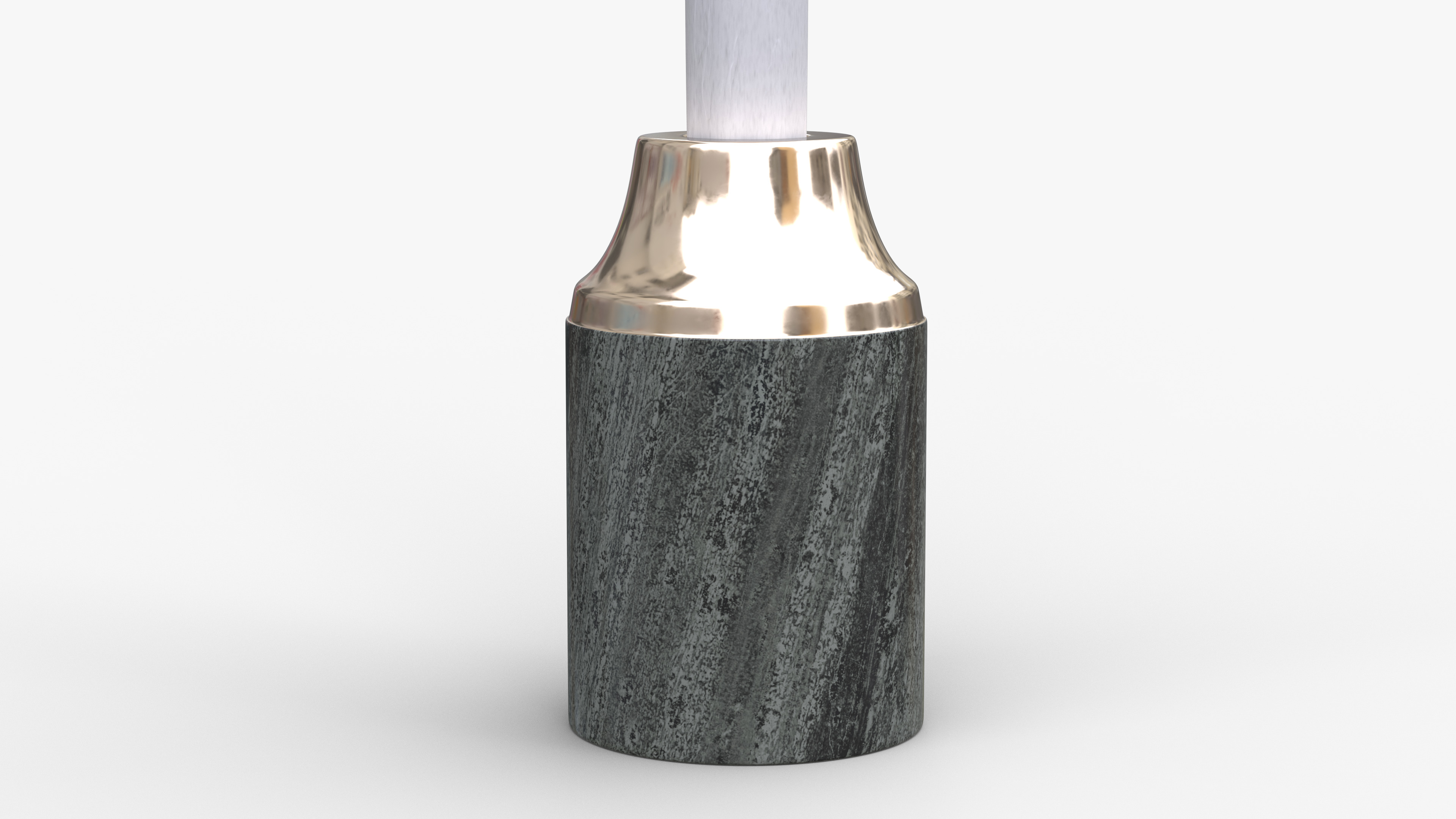Low Marble Candleholder Low-poly 3D model_3
