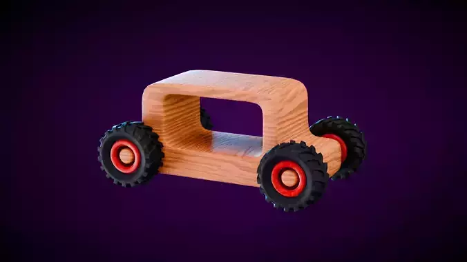 Wooden Oldie Car 