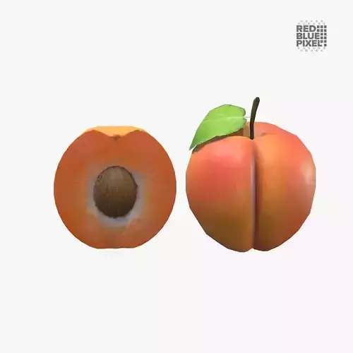 Apricots Low-poly 3D model