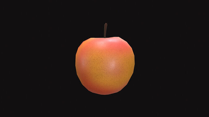 Apricots Low-poly 3D model 7