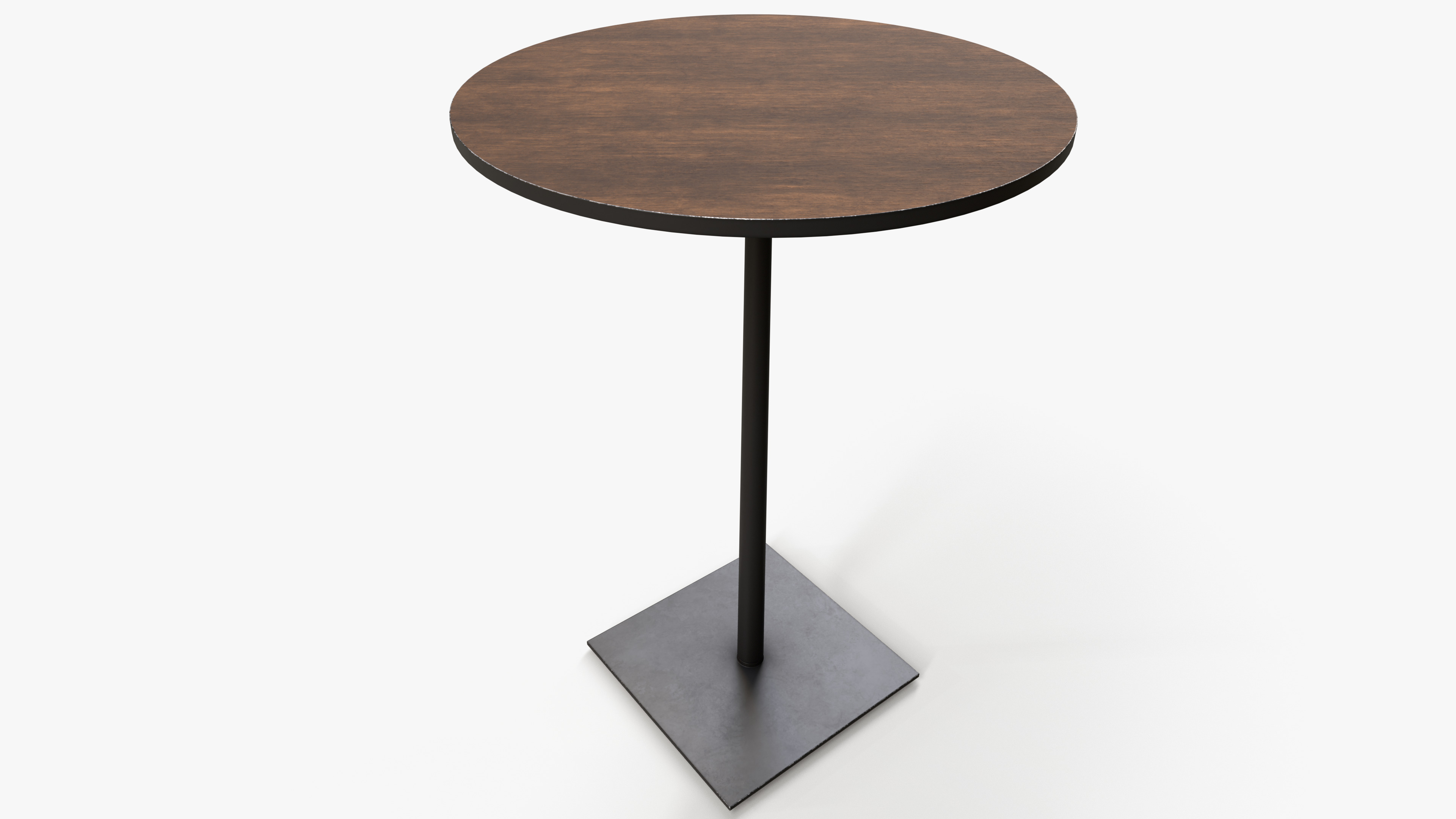 Bar Table Wood Low-poly 3D model_2