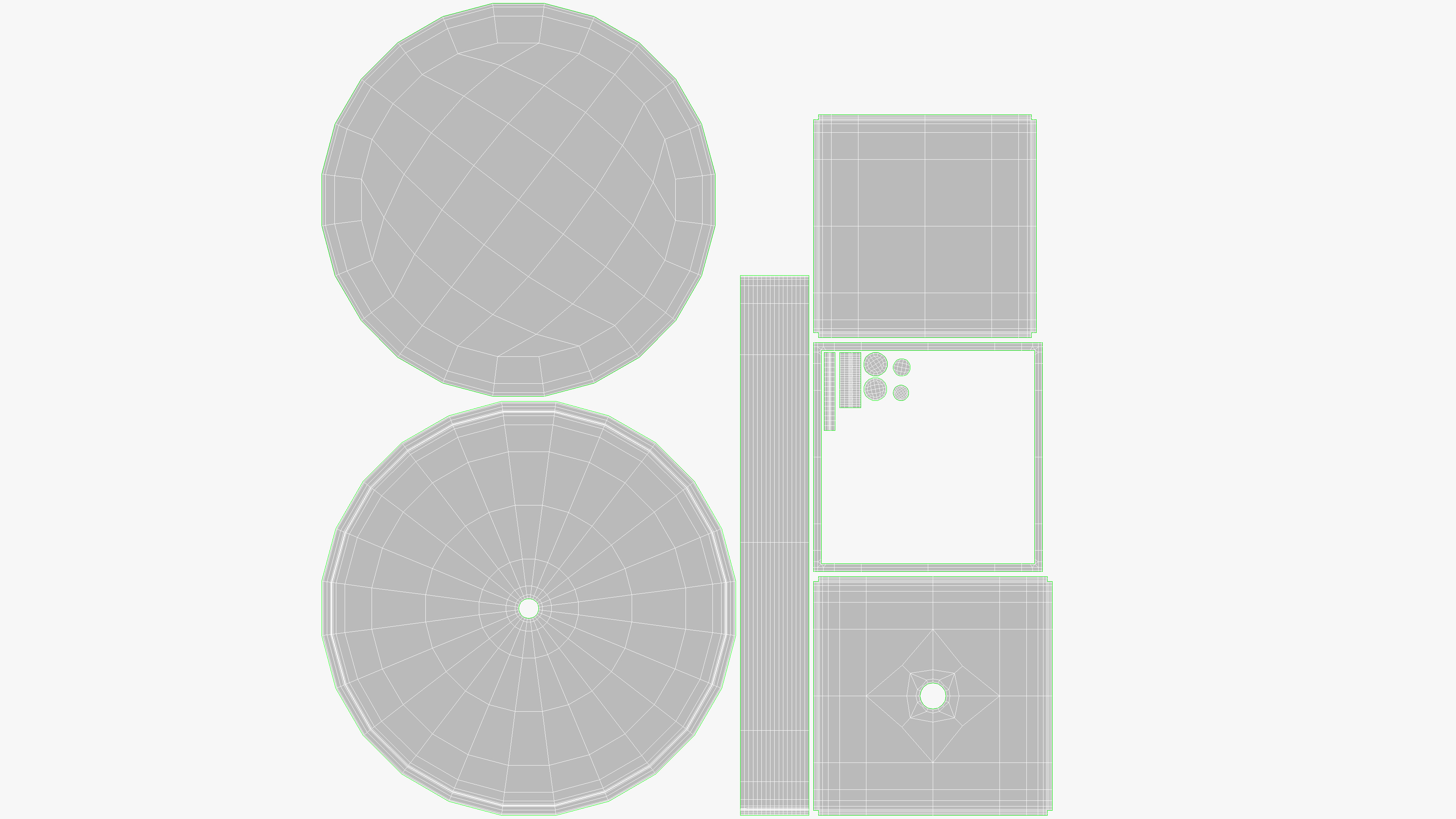 Bar Table Wood Low-poly 3D model_9