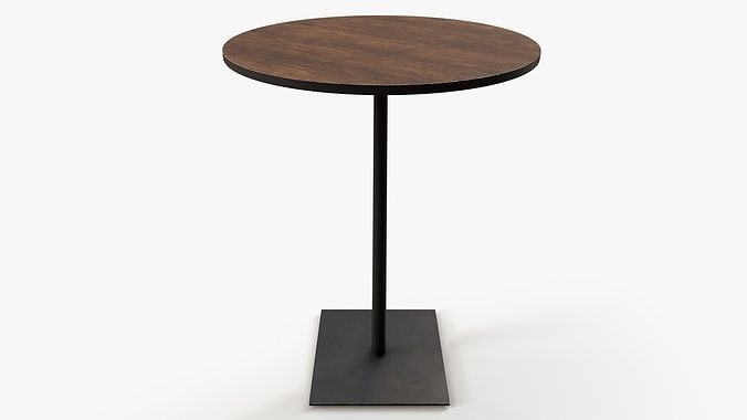 Bar Table Wood Low-poly 3D model