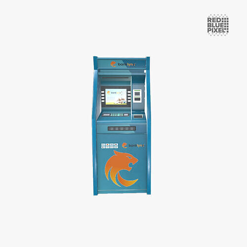 ATM Machine Low-poly 3D model
