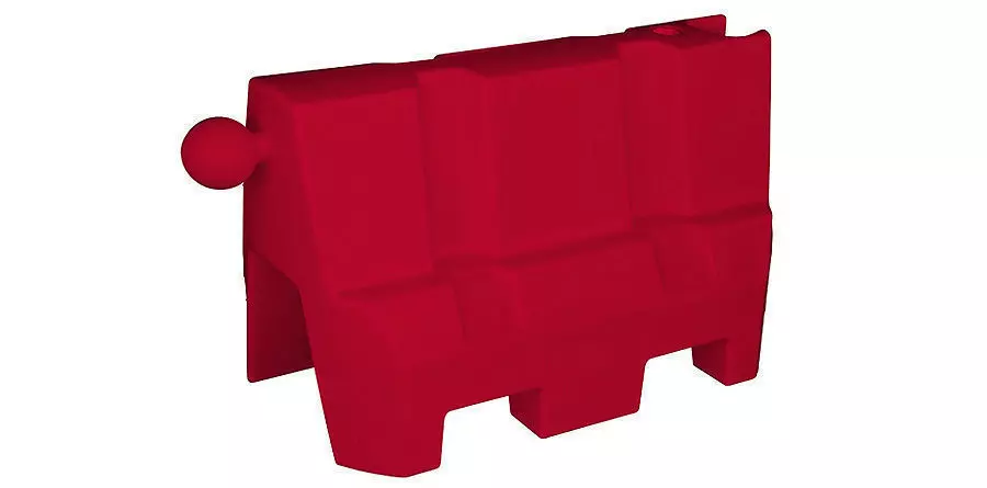 barrier plastic block Free 3D model_0