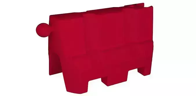 barrier plastic block Free 3D model
