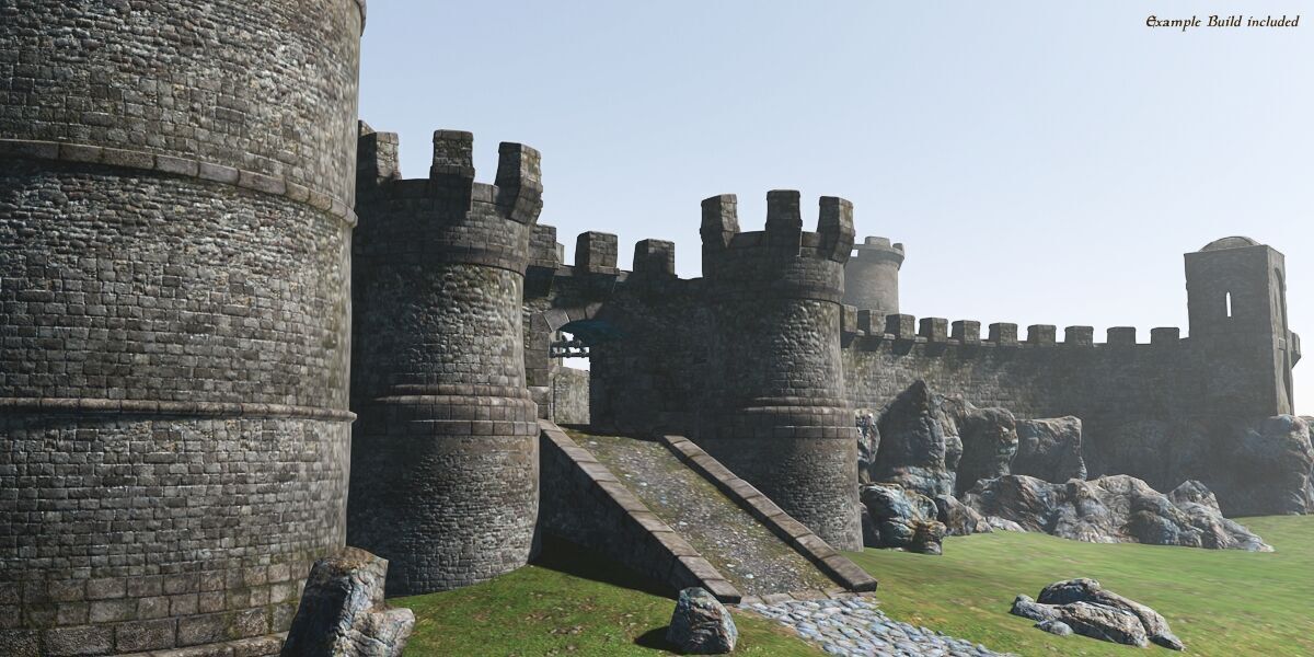 Ancient Fort - Game-ready assets set Low-poly 3D model_8