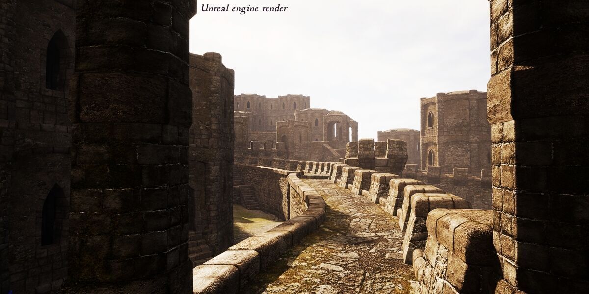 Ancient Fort - Game-ready assets set Low-poly 3D model_14