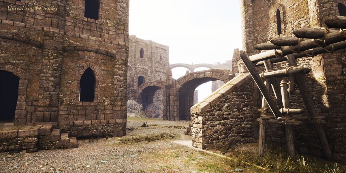 Ancient Fort - Game-ready assets set Low-poly 3D model_19