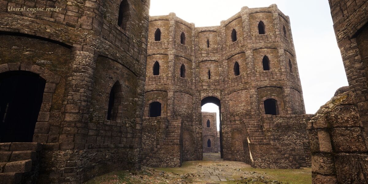 Ancient Fort - Game-ready assets set Low-poly 3D model_18