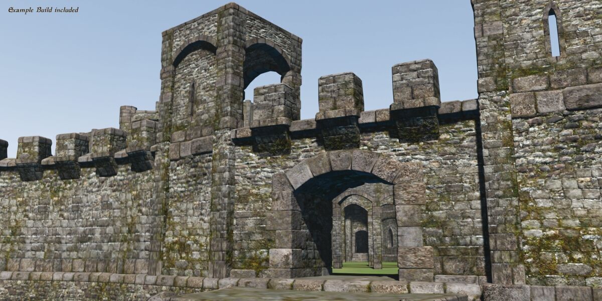 Ancient Fort - Game-ready assets set Low-poly 3D model_9