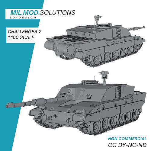 Challenger 2 MBT NATO Grossbritannien 3D print model