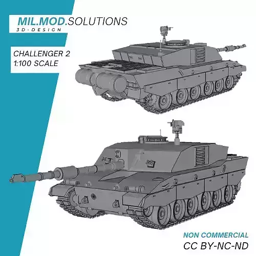 Challenger 2 MBT NATO Grossbritannien 3D print model