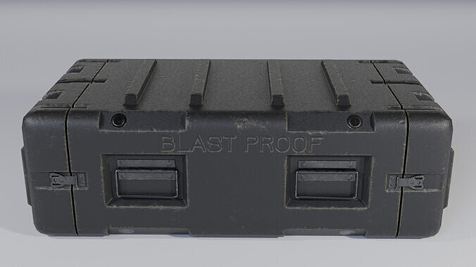 Low-poly military case Free low-poly 3D model
