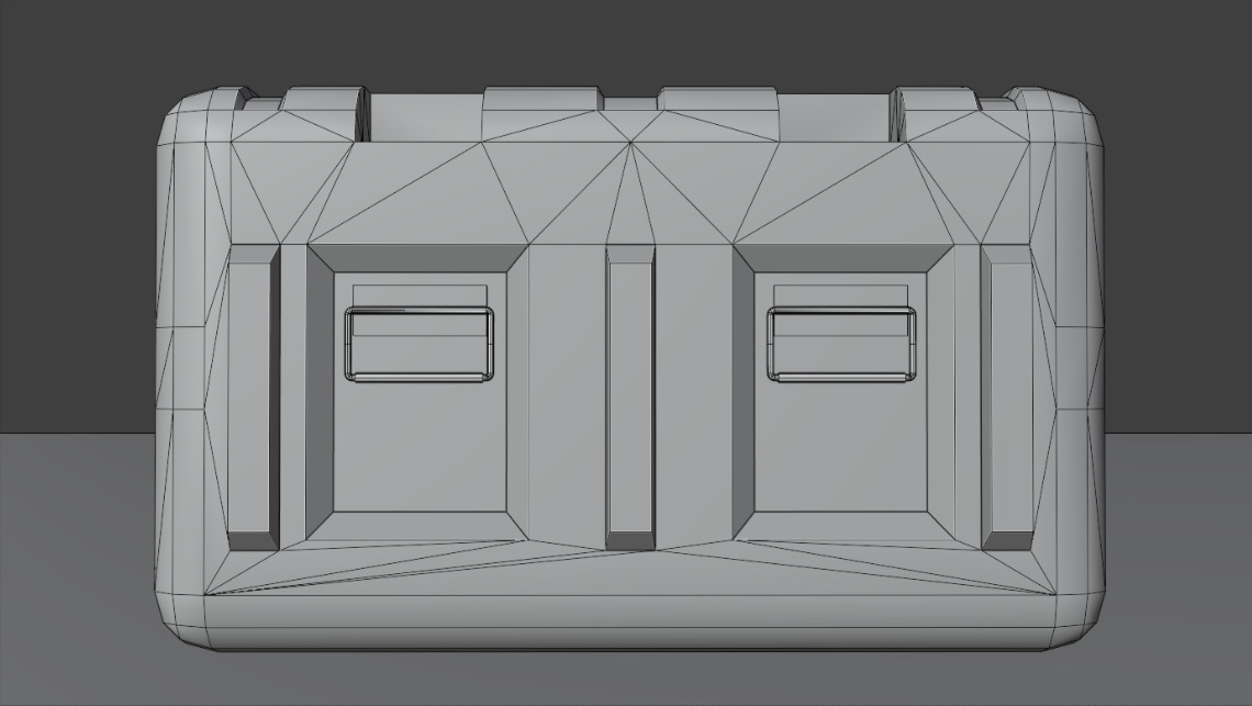 Low-poly military case Free low-poly 3D model_7