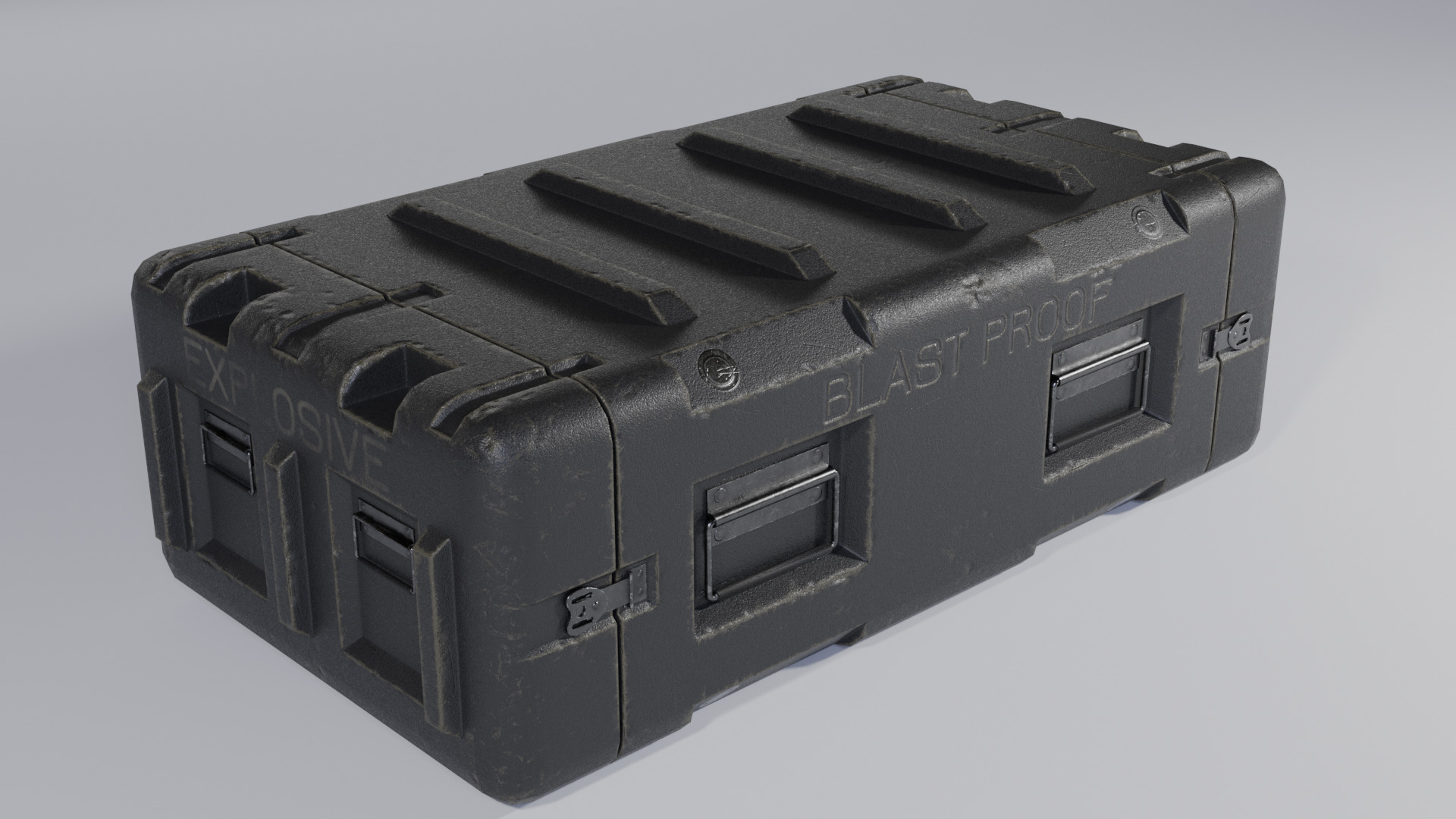 Low-poly military case Free low-poly 3D model_2