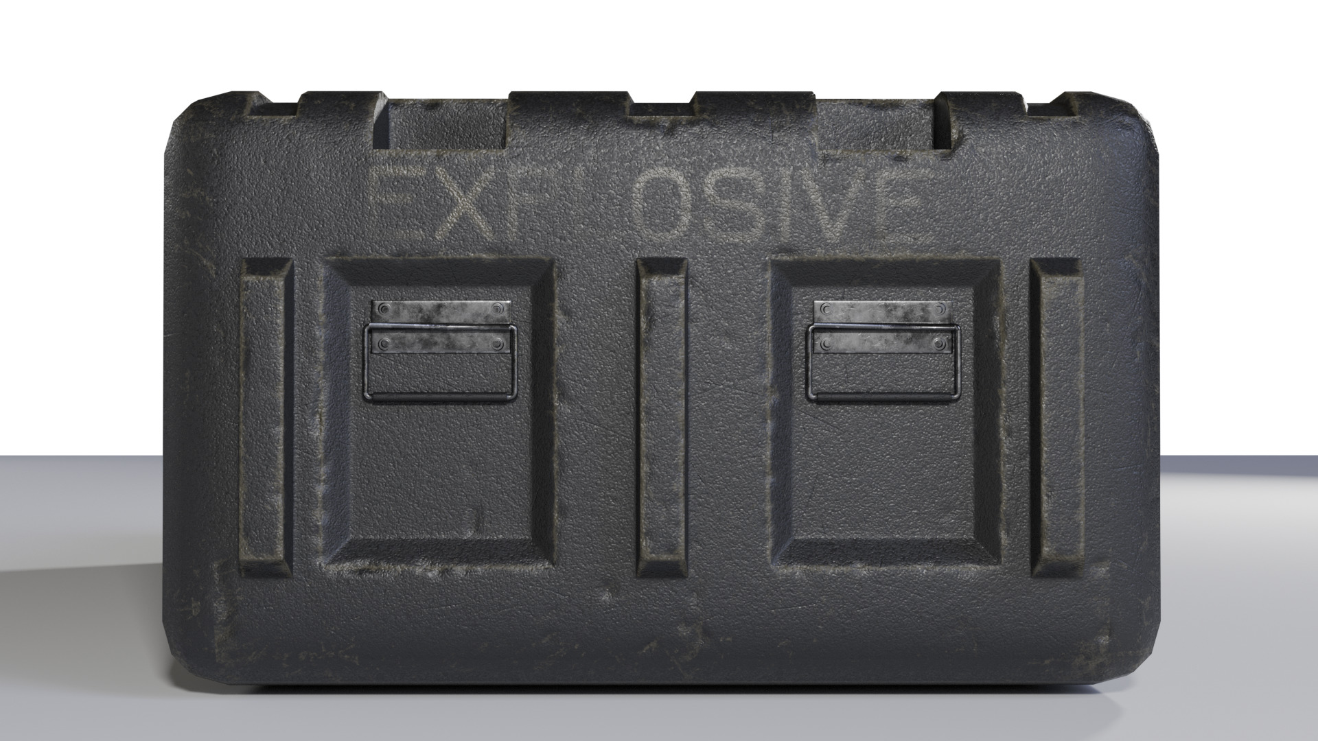 Low-poly military case Free low-poly 3D model_3