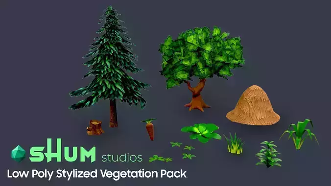 Low Poly Stylized Vegetation Pack