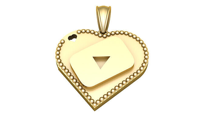 Modern Heart Pendant 3D print model
