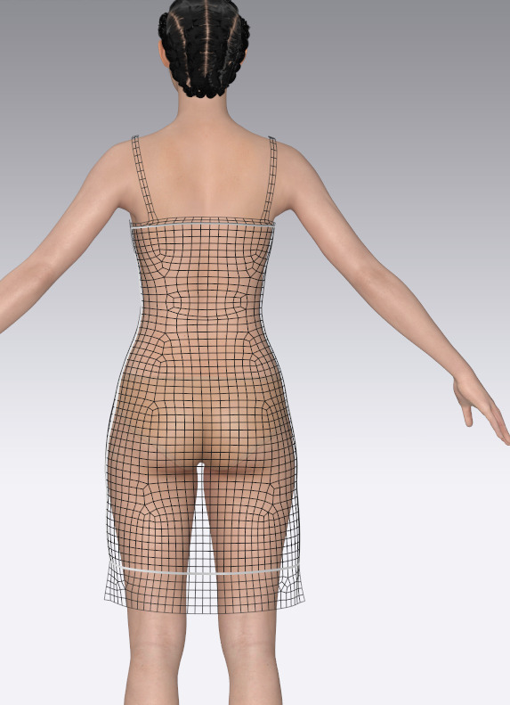 Female Gown Armless  3D model_7