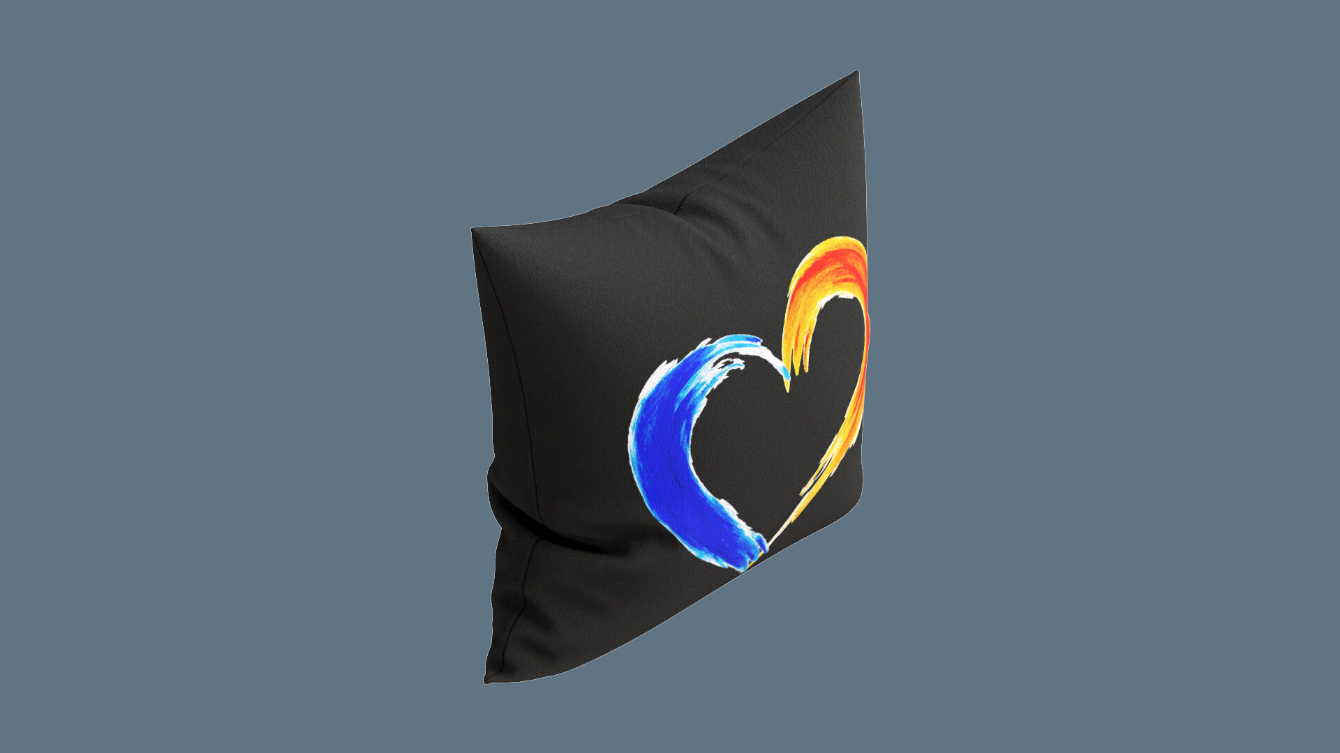 pillow heart color 3D model_5