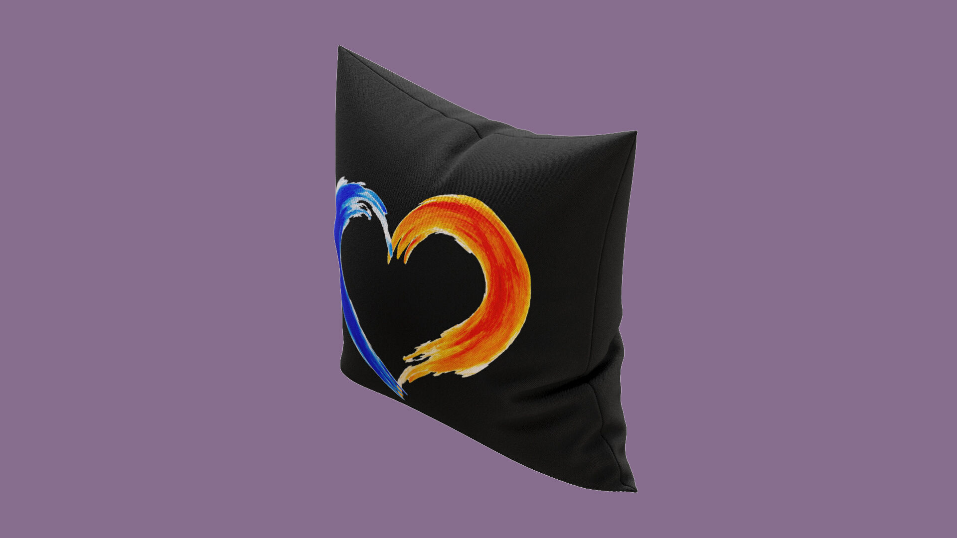 pillow heart color 3D model_6