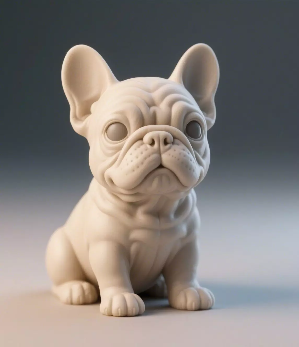 Cute French Bulldog Puppy Dog Figurine 3D print model