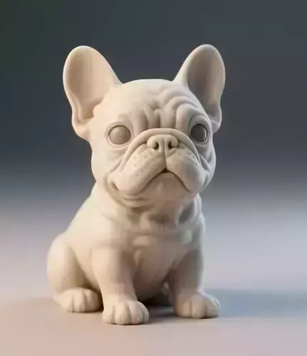 Cute French Bulldog Puppy  Dog Figurine