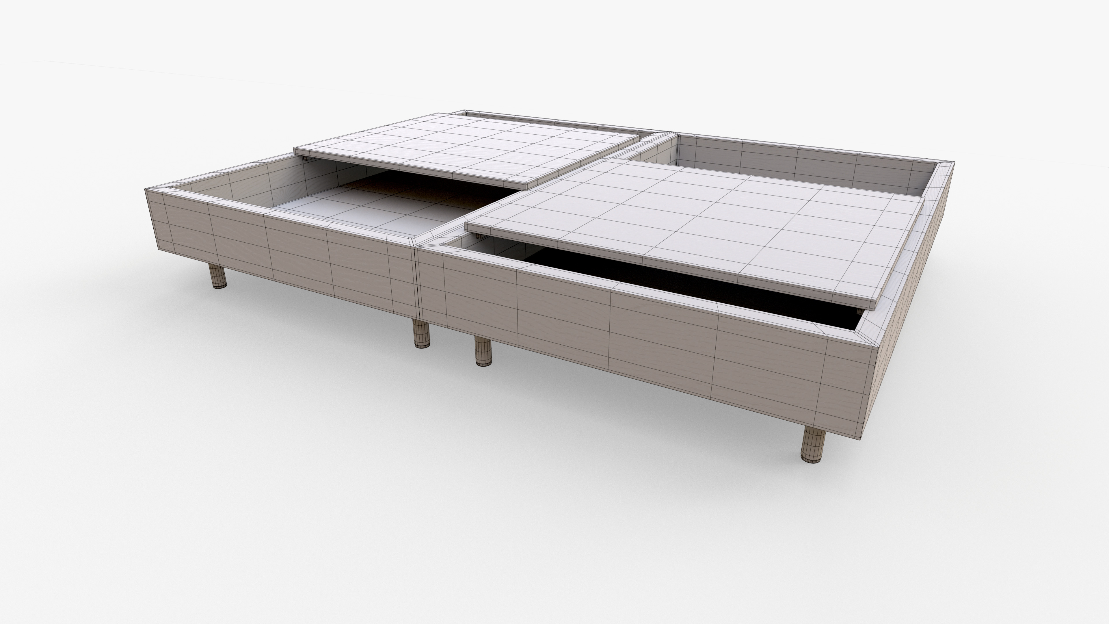 Table Constructor Lounge Low-poly 3D model_7