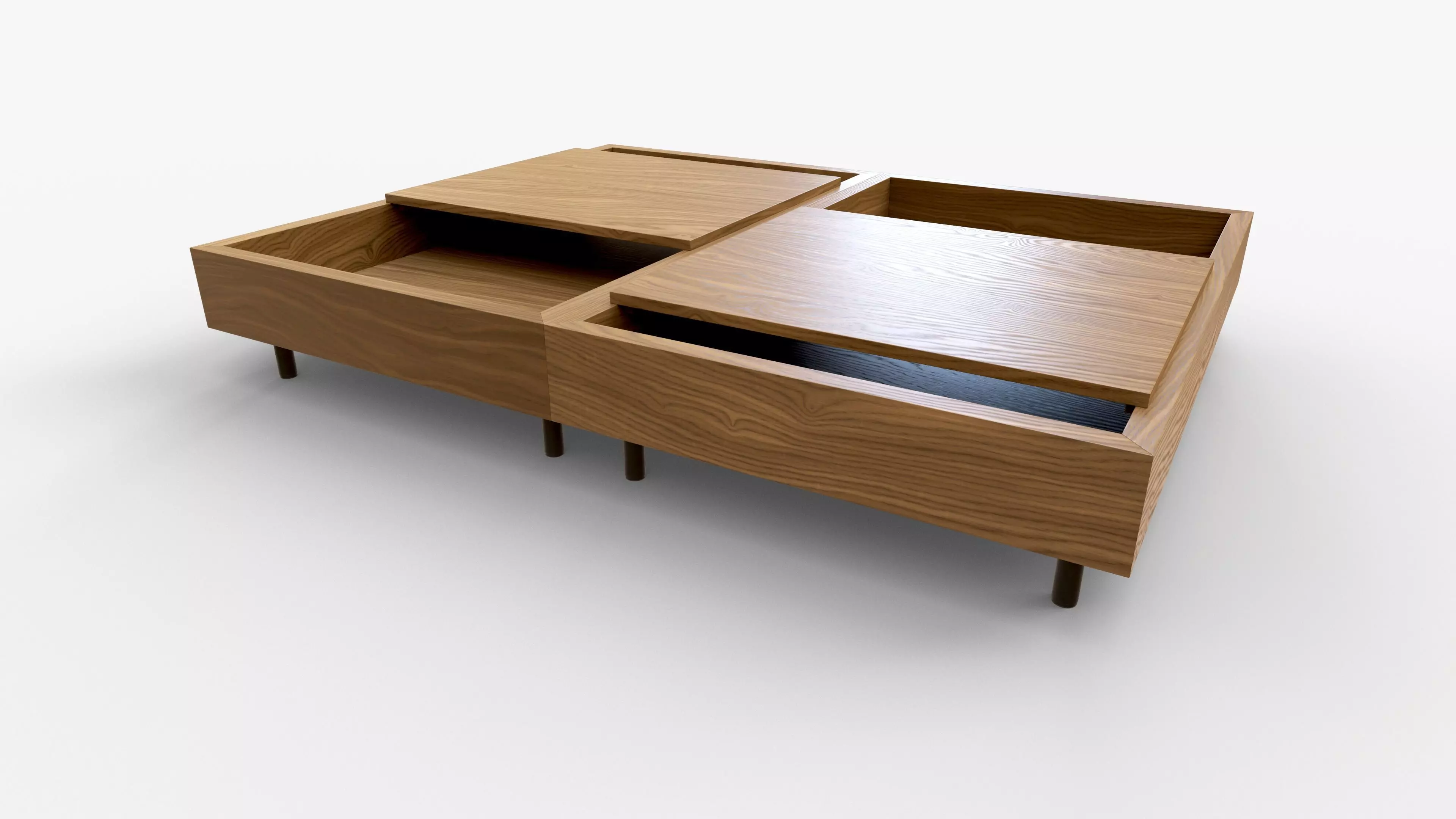 Table Constructor Lounge Low-poly 3D model_0