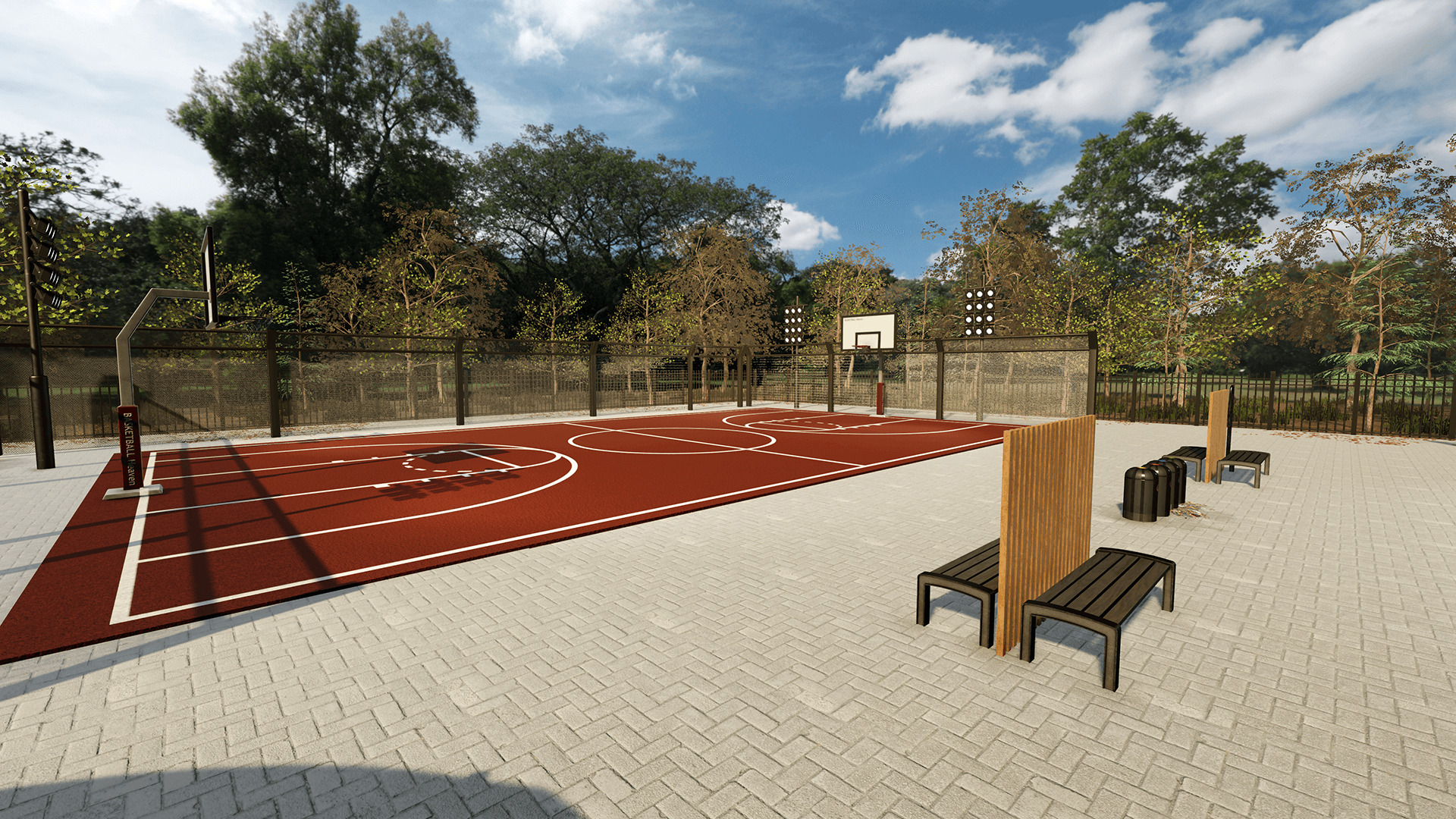 Playground and Park  Low-poly 3D model_10