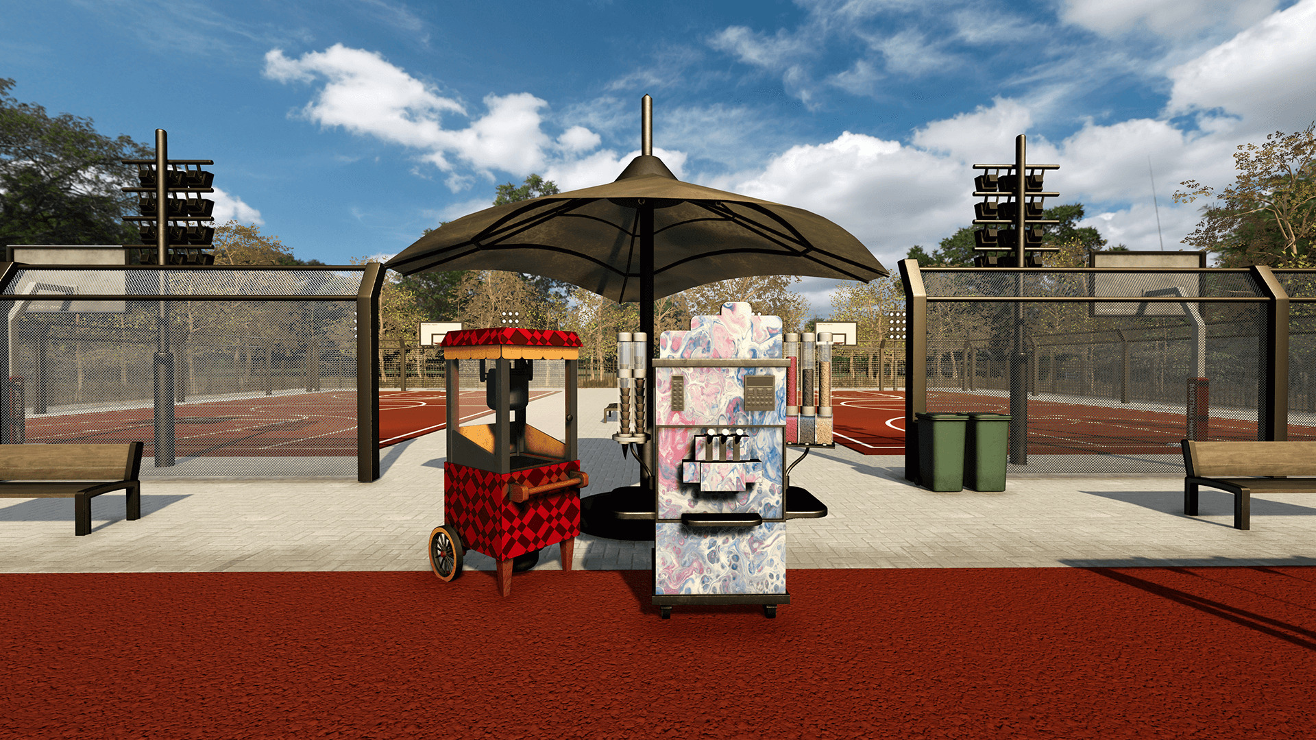 Playground and Park  Low-poly 3D model_9