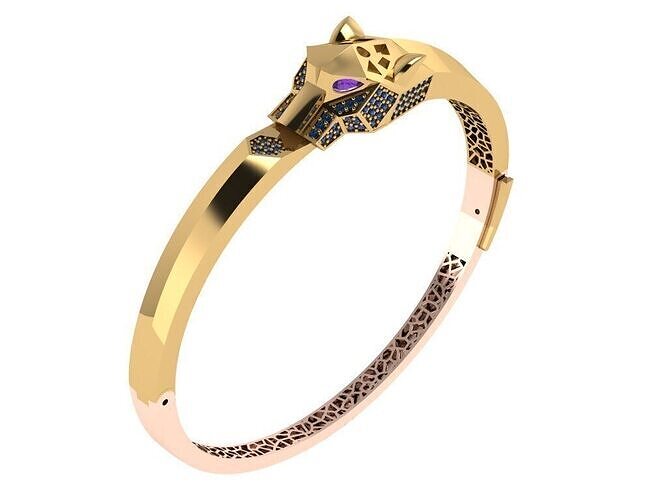 panther bracelet 3d print model 3D model