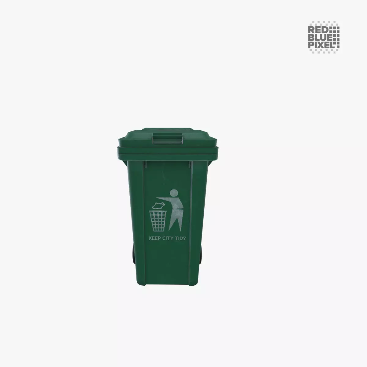 Dust Bin Low-poly 3D model
