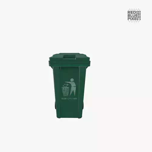 Dust Bin Low-poly 3D model