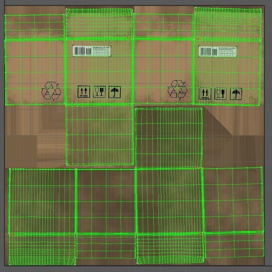 Cardboard box 3D model_4