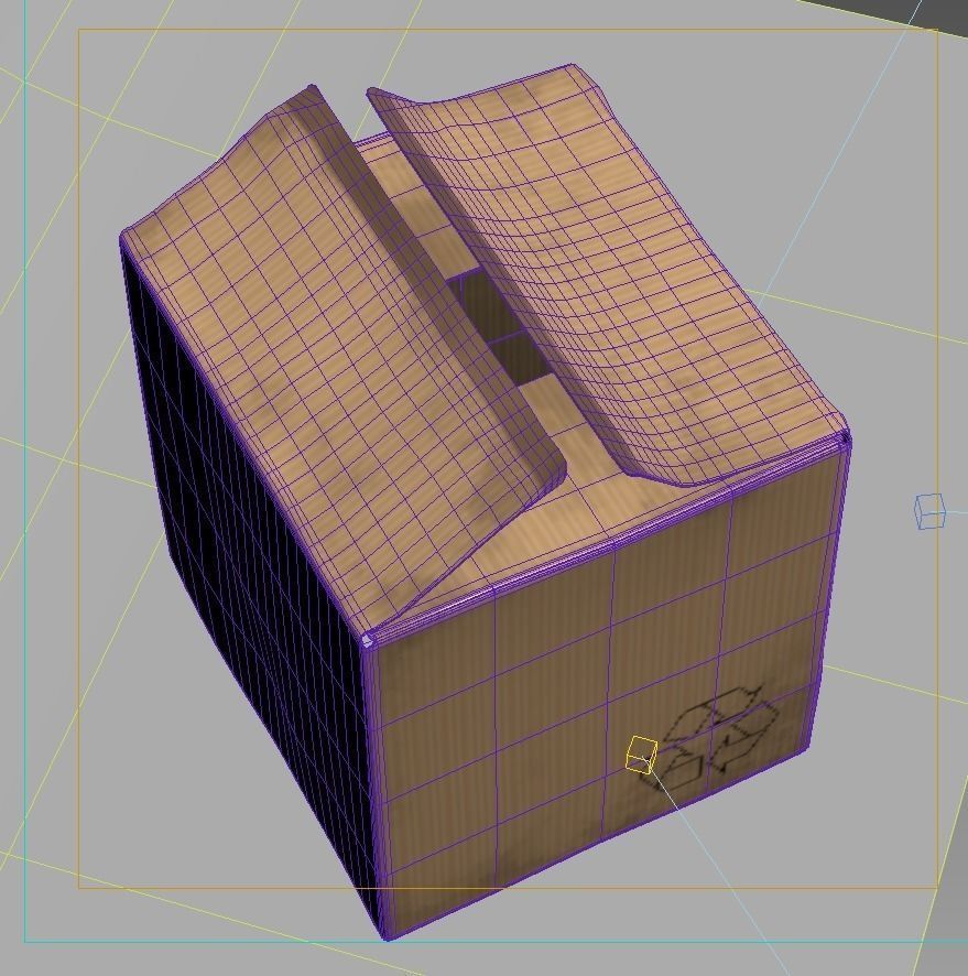 Cardboard box 3D model_3
