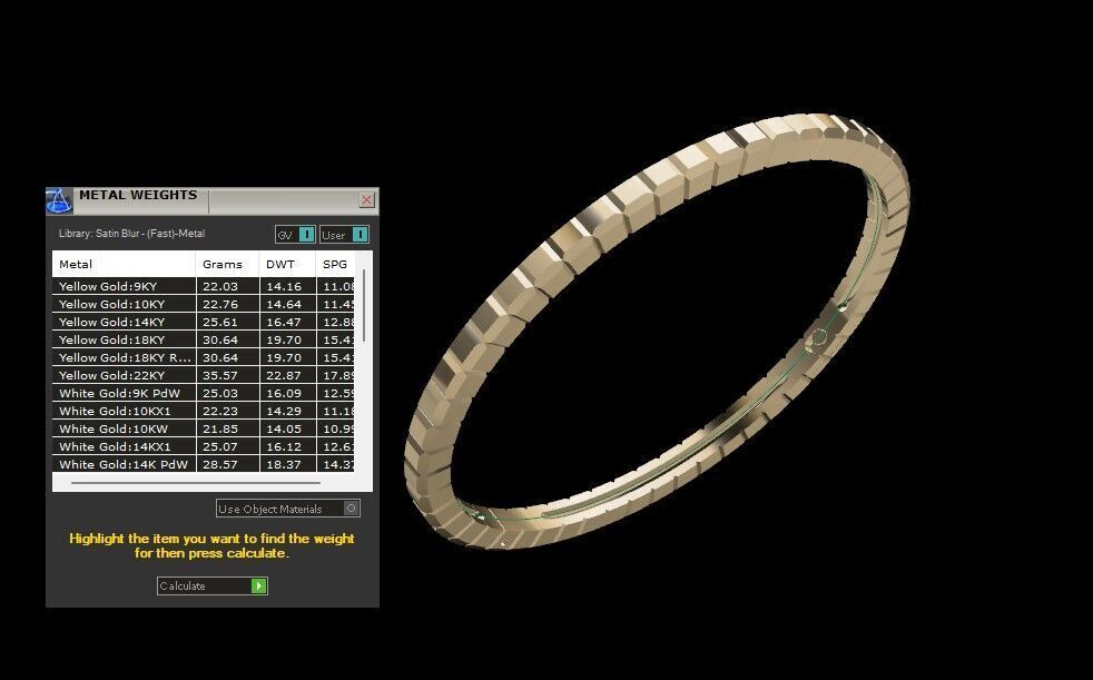 Elegant Ice Cube Style Gold Bracelet - 3D Model 3D print model_11