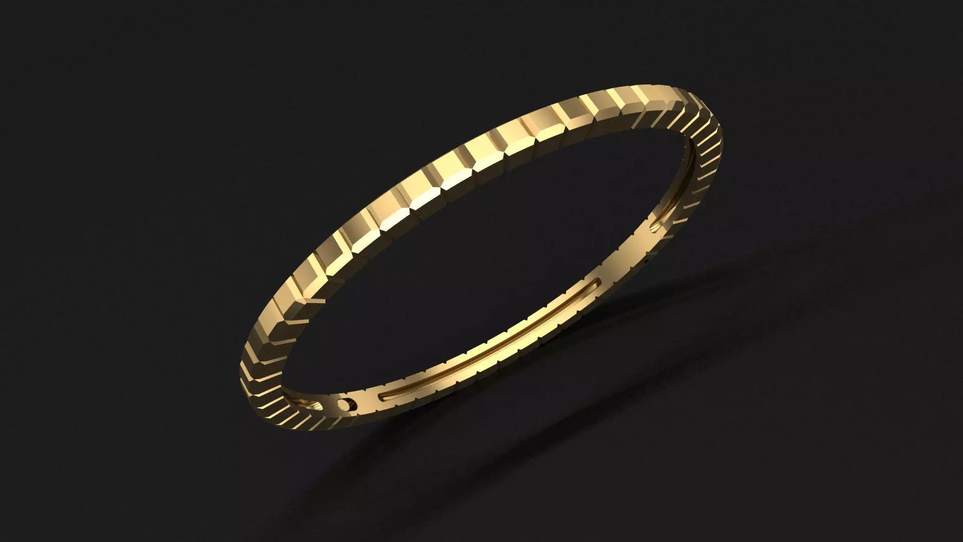 Elegant Ice Cube Style Gold Bracelet - 3D Model 3D print model_0