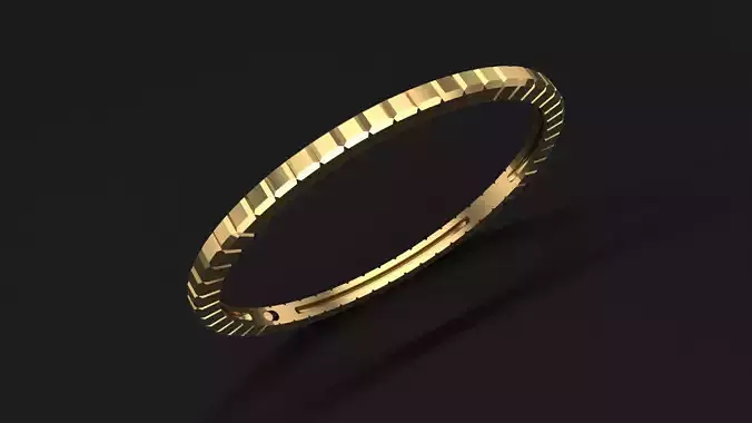 Elegant Ice Cube Style Gold Bracelet - 3D Model 3D print model
