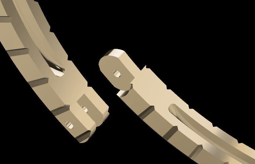 Elegant Ice Cube Style Gold Bracelet - 3D Model 3D print model_10