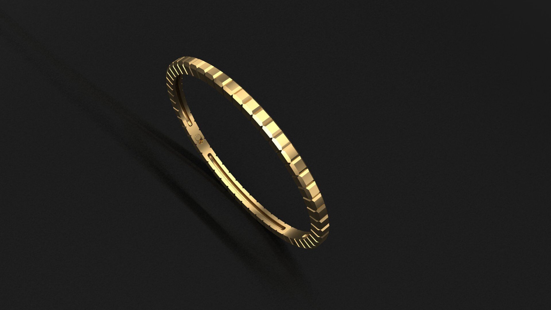 Elegant Ice Cube Style Gold Bracelet - 3D Model 3D print model_1