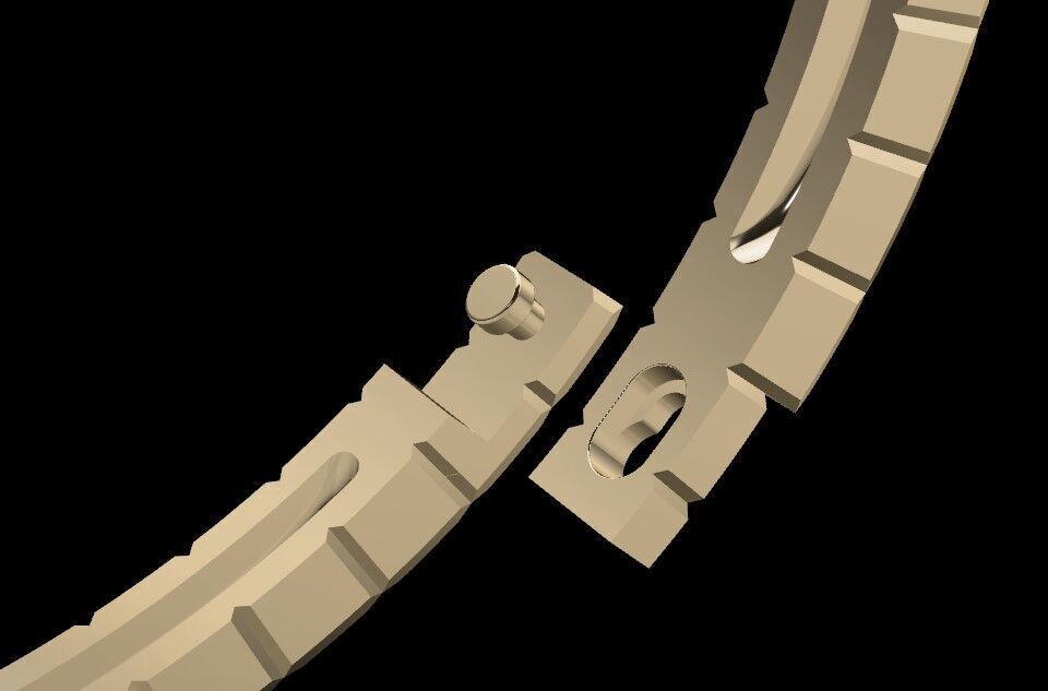 Elegant Ice Cube Style Gold Bracelet - 3D Model 3D print model_9