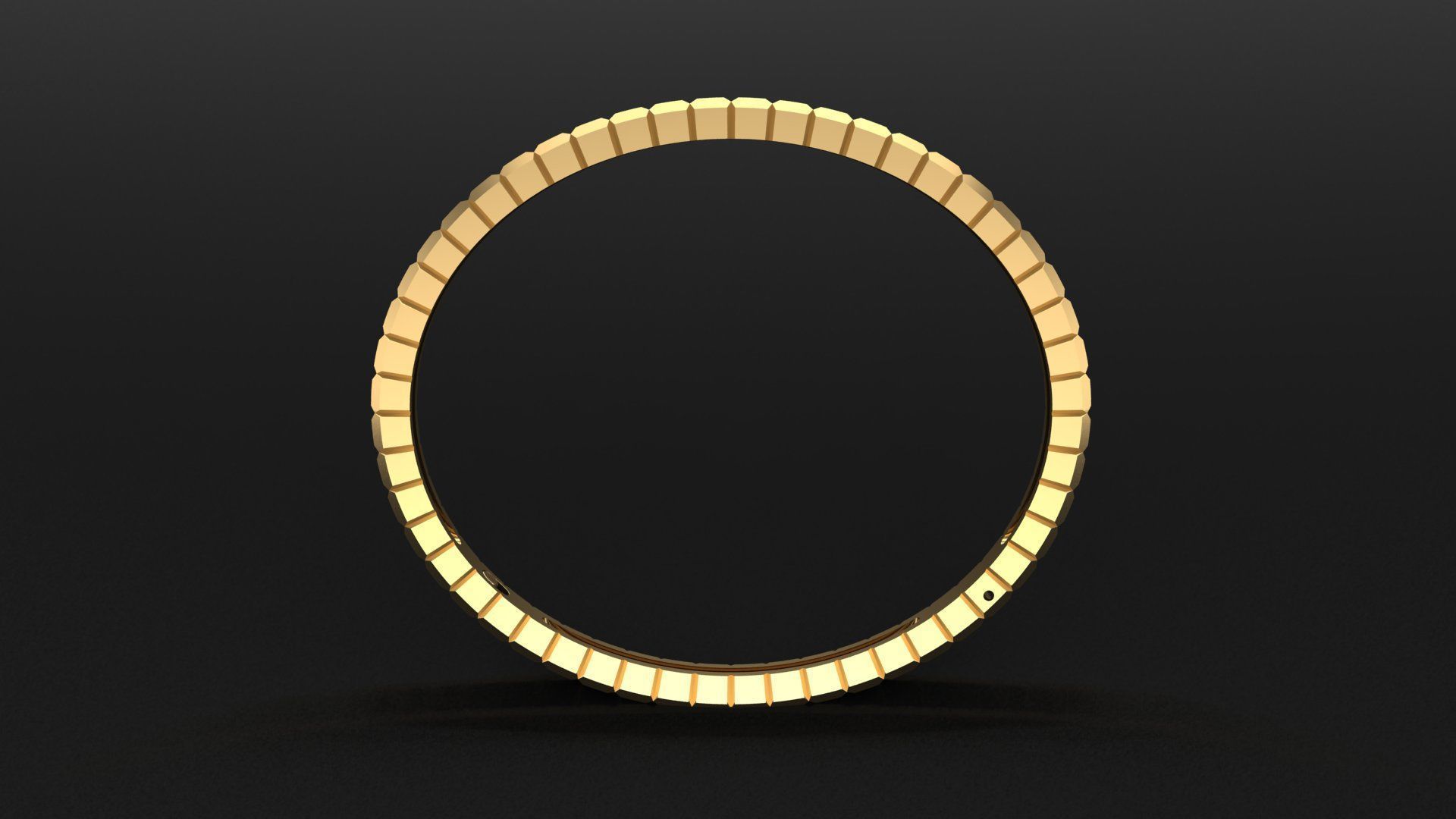 Elegant Ice Cube Style Gold Bracelet - 3D Model 3D print model_2