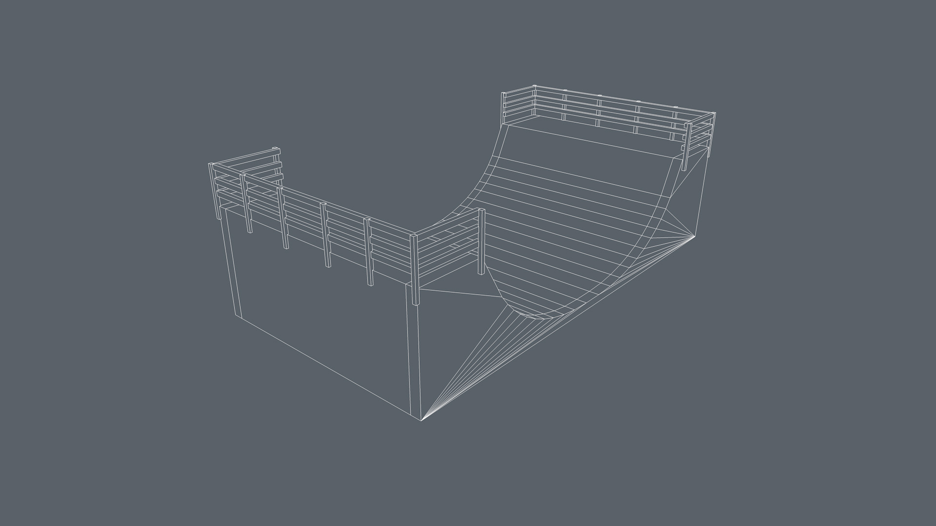 Skate Park Low-poly 3D model_13