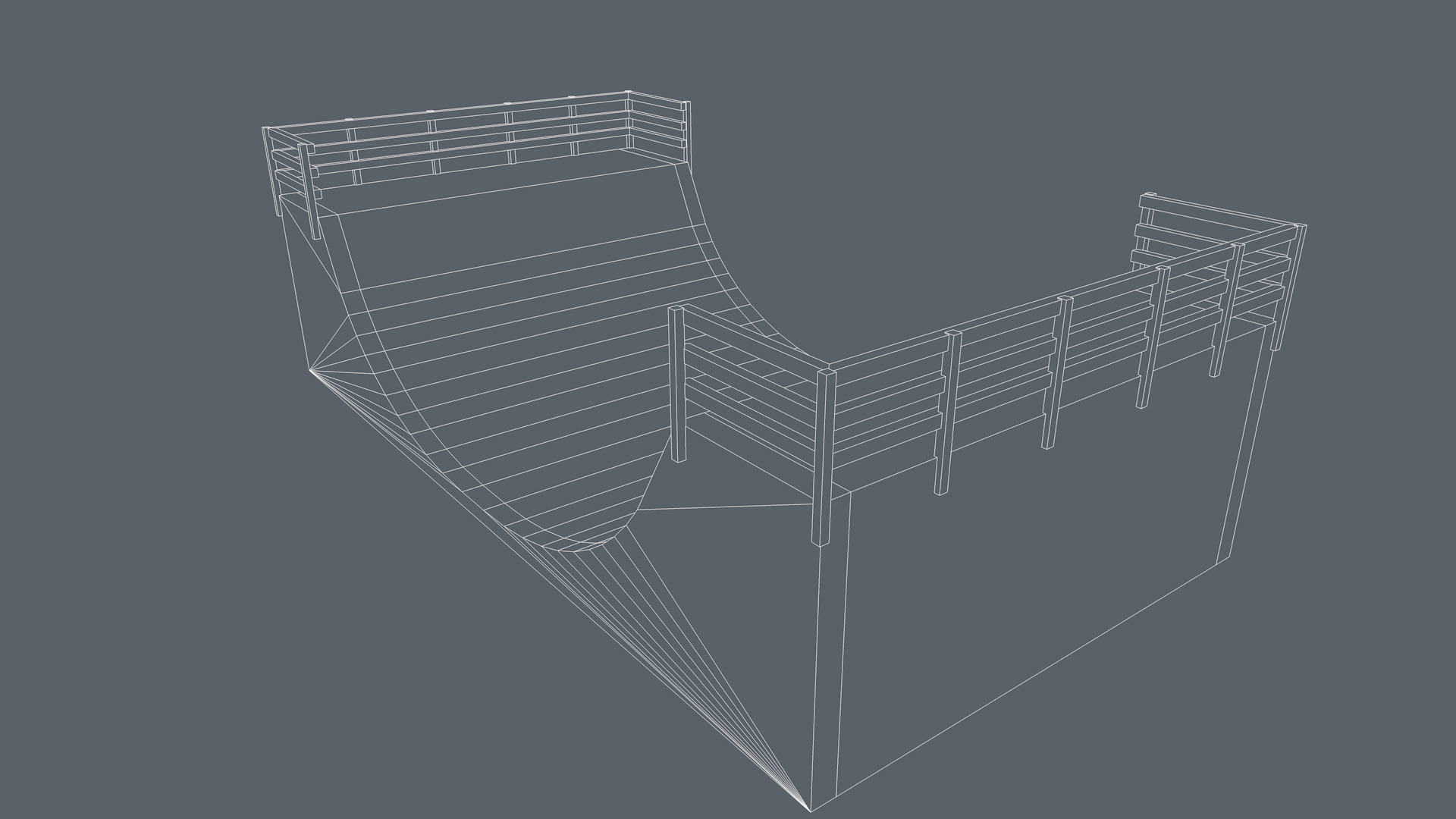 Skate Park Low-poly 3D model_12