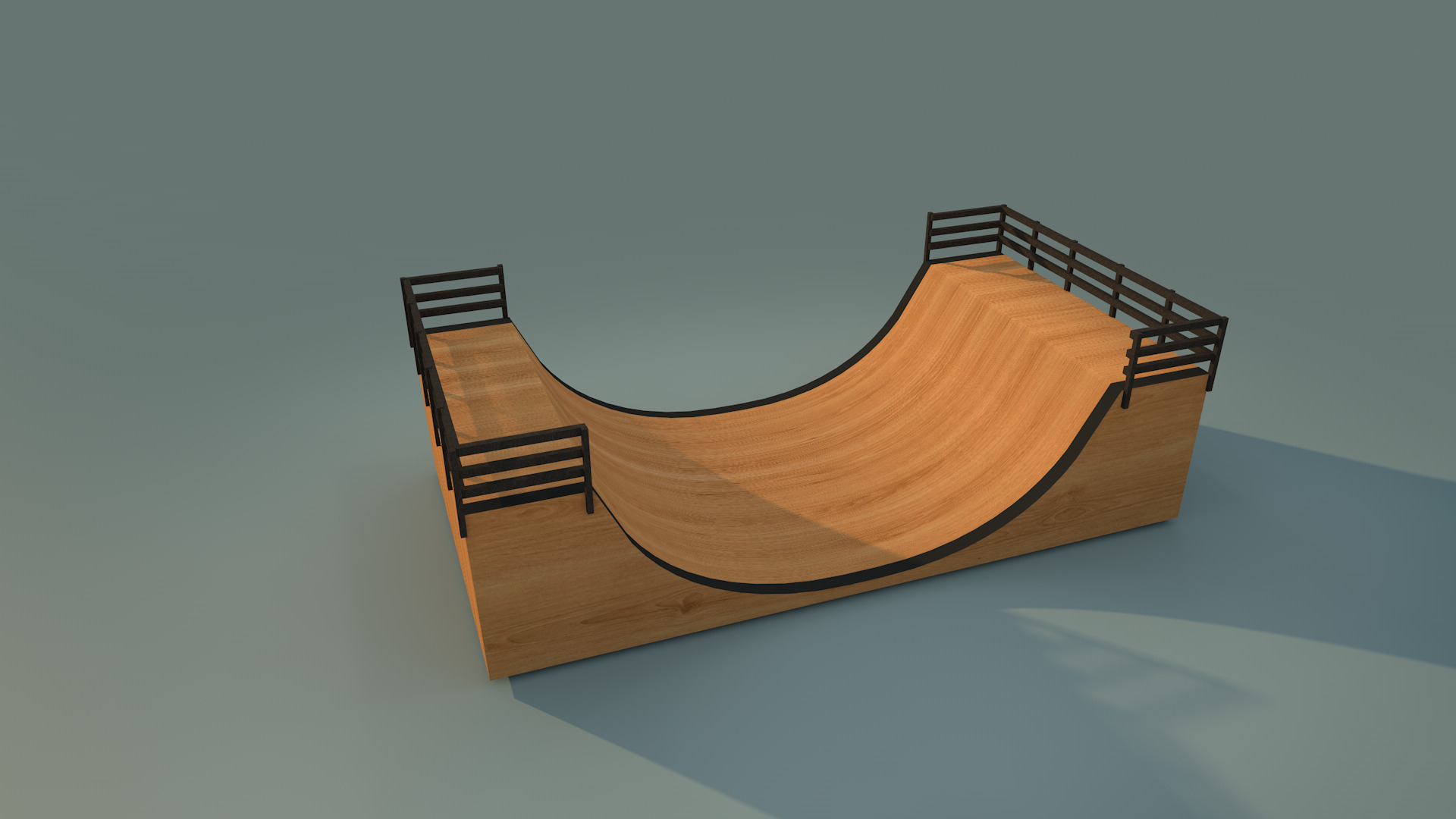 Skate Park Low-poly 3D model_1