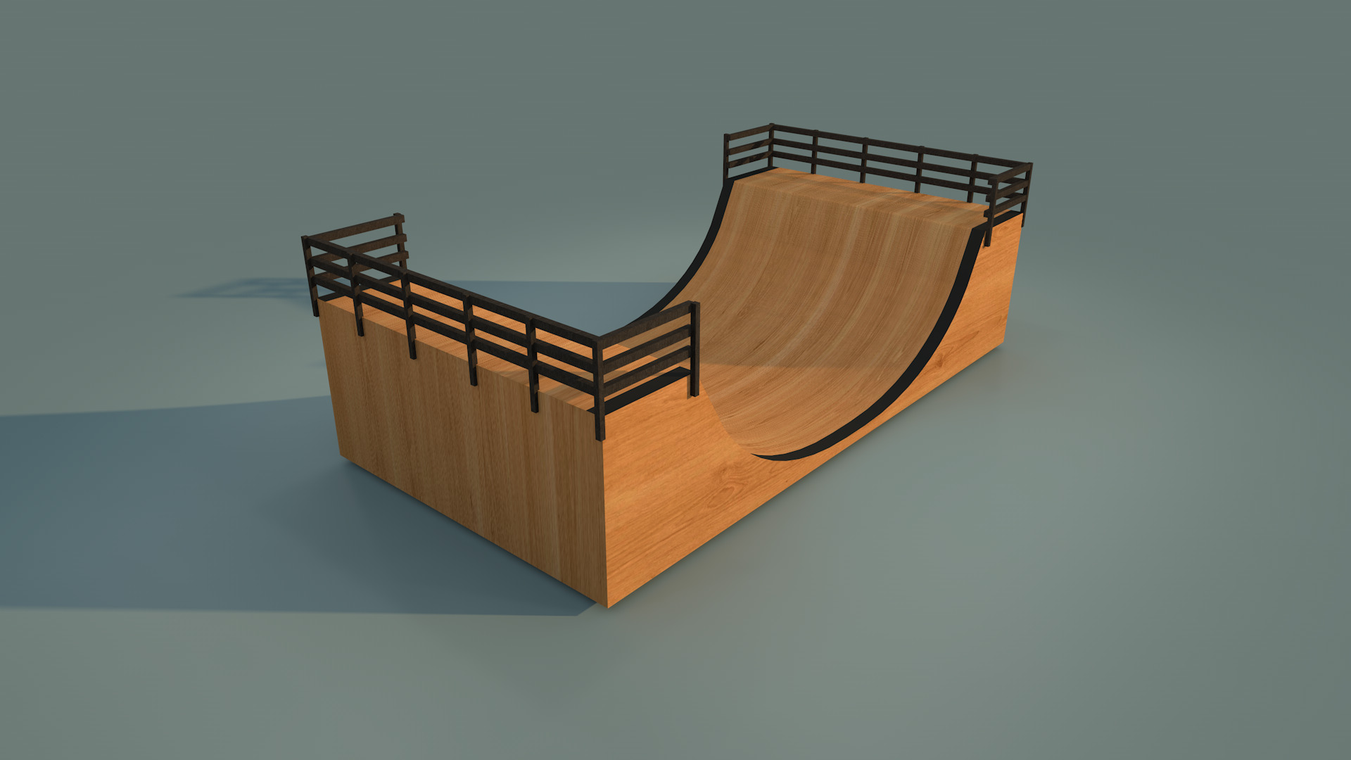 Skate Park Low-poly 3D model_5